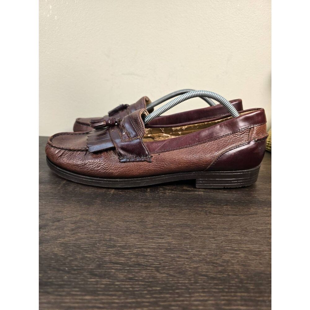 Dockers Brown Leather Kiltie Tassel Loafer Dress Shoes Men's Size 12